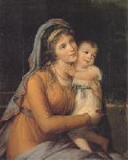 VIGEE-LEBRUN, Elisabeth Countess A S Stroganova and Her Son (san 05) Germany oil painting artist